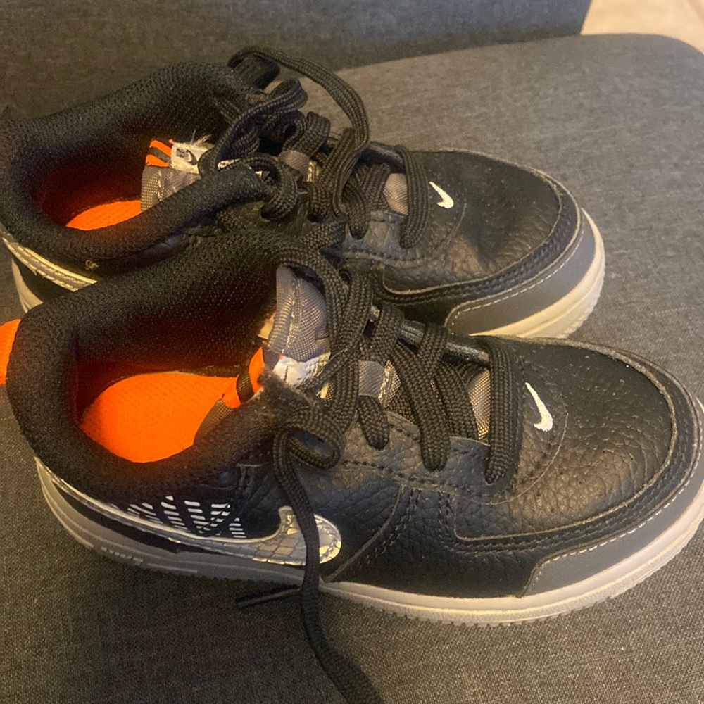 Nike Air force 1 toddler 9c black grey